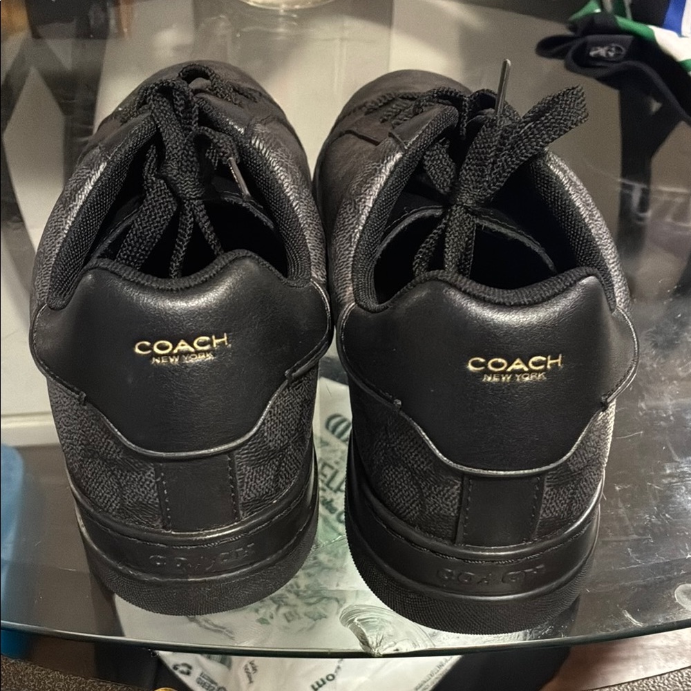Coach Black Leather Sneakers